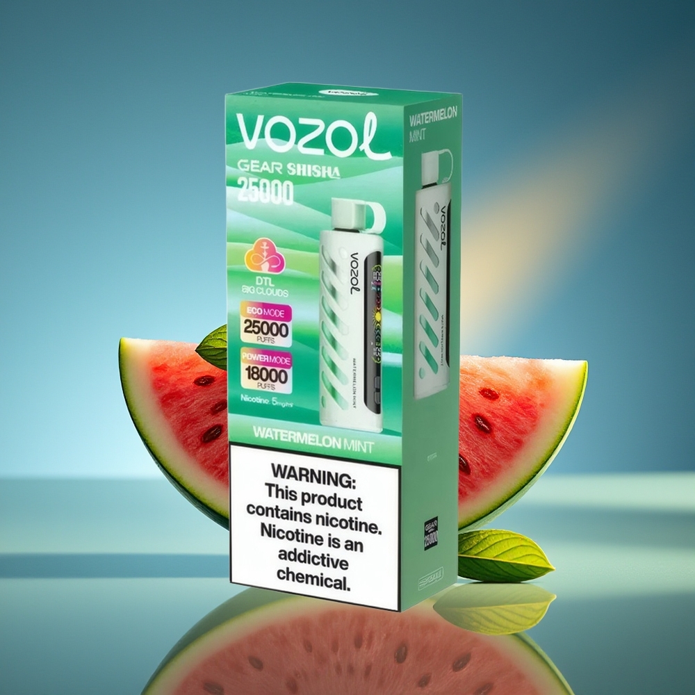 VOZOL Gear Shisha 25000 Puffs Sandía Menta Dual Mesh