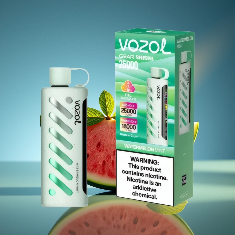 VOZOL Gear Shisha 25000 Puffs Sandía Menta Dual Mesh