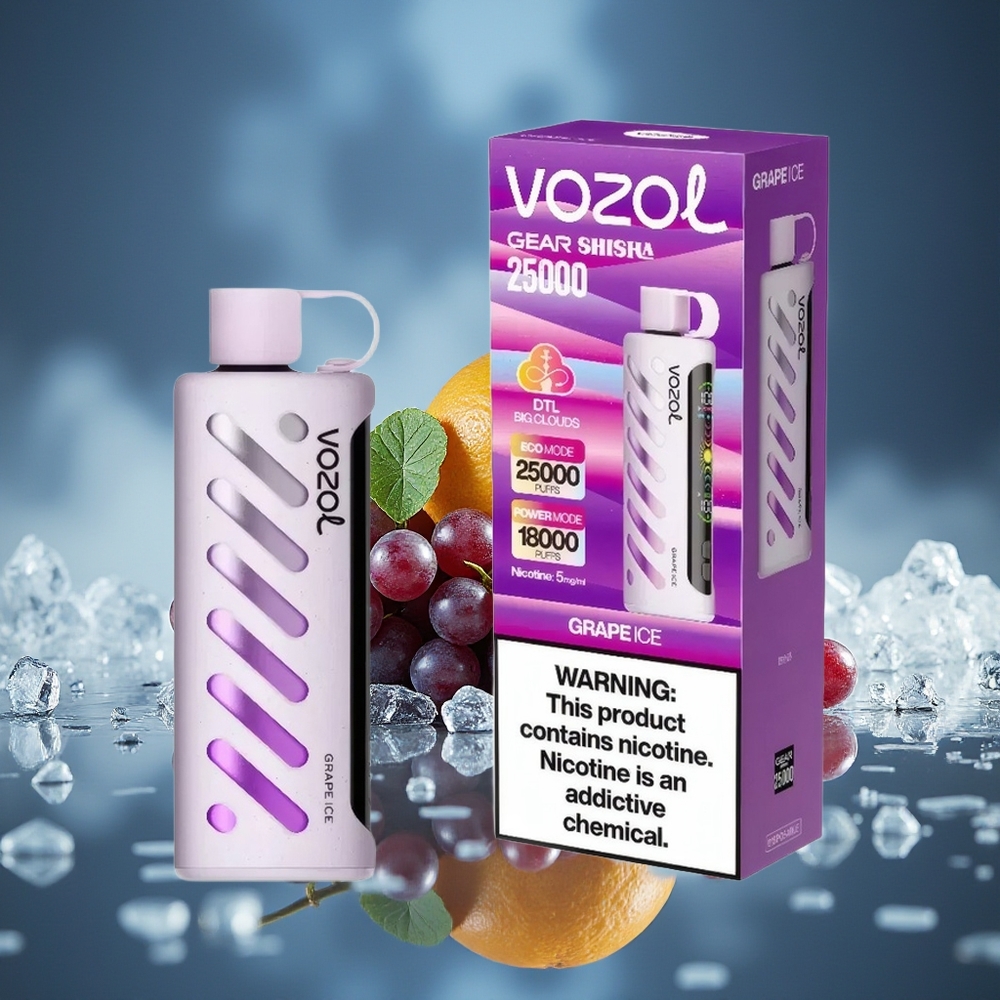 VOZOL Gear Shisha 25000 Puffs Vape Uva Helada Dual Mesh