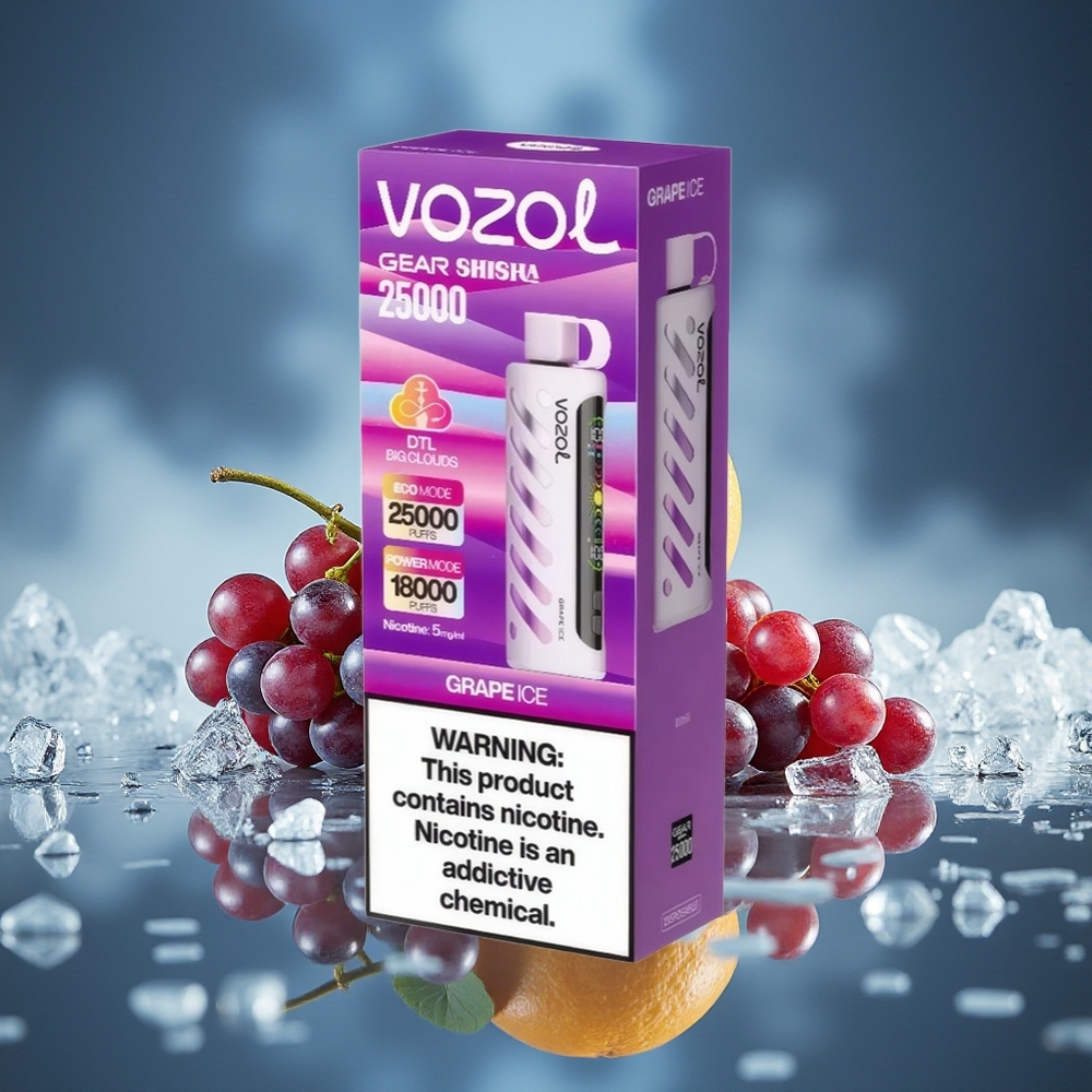 VOZOL Gear Shisha 25000 Puffs Vape Uva Helada Dual Mesh
