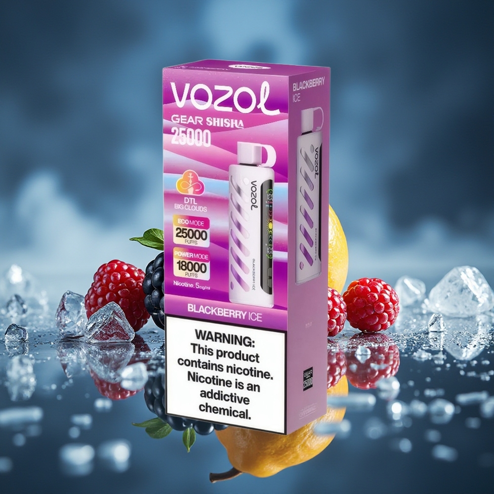 VOZOL Gear Shisha 25000 Puffs Zarzamora Helada Dual Mesh Dual Modes