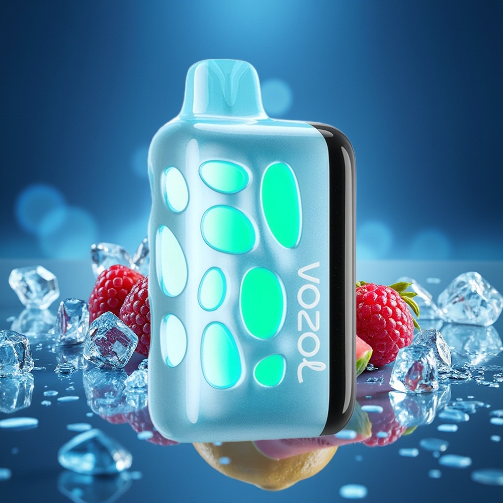VOZOL RAVE 40000 Disposable Vape Blue Razz Ice Carga Rápida 80% y Animación Eclipse