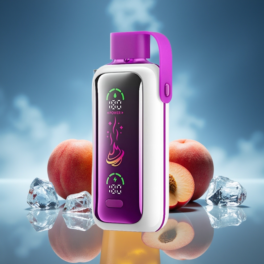 VOZOL STAR 20000 Puffs Durazno Hielo Pantalla HD 2.2'' Doble Malla