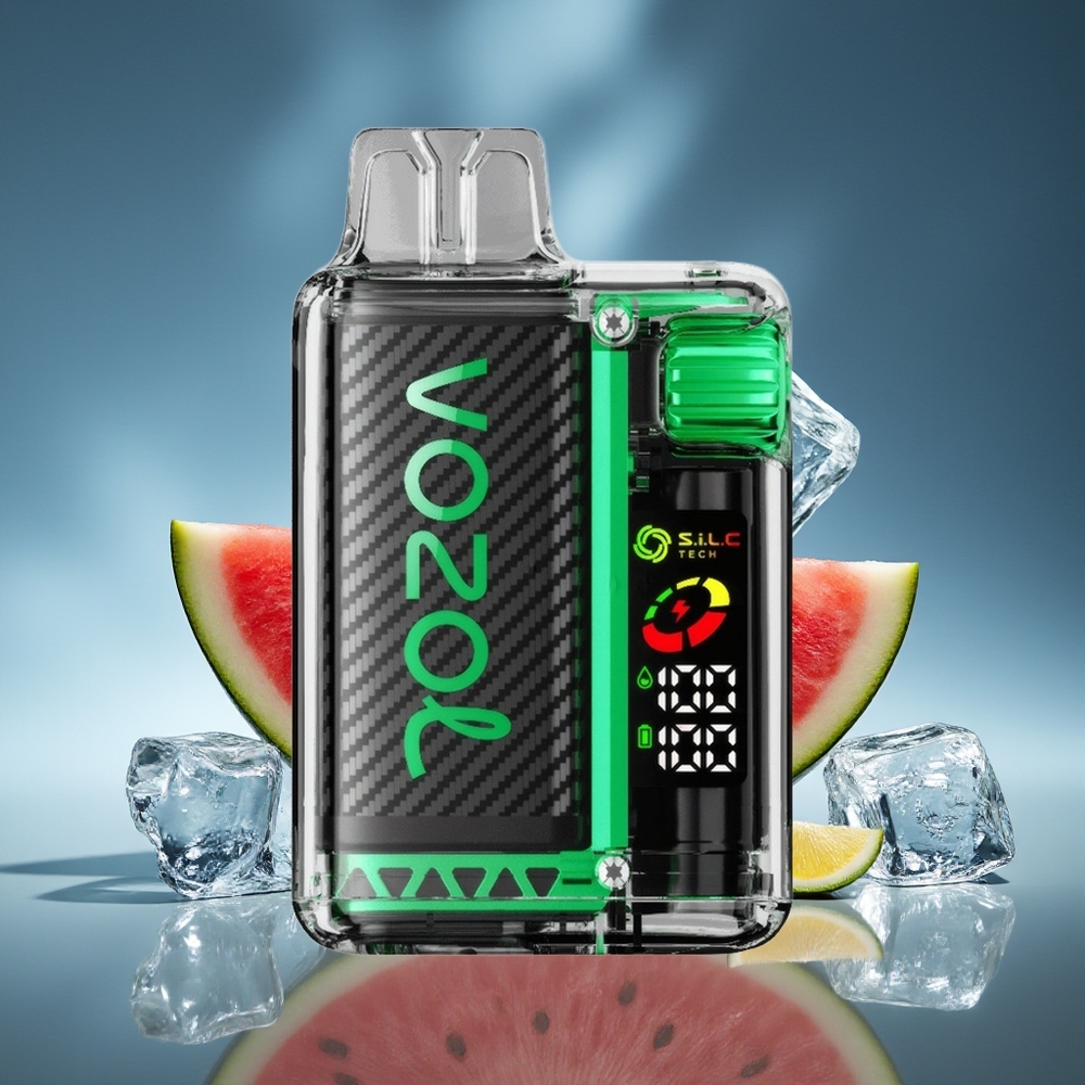 VOZOL Vista 20000 Caladas Vape Desechable Sandía Helada Batería Recargable Pantalla OLED
