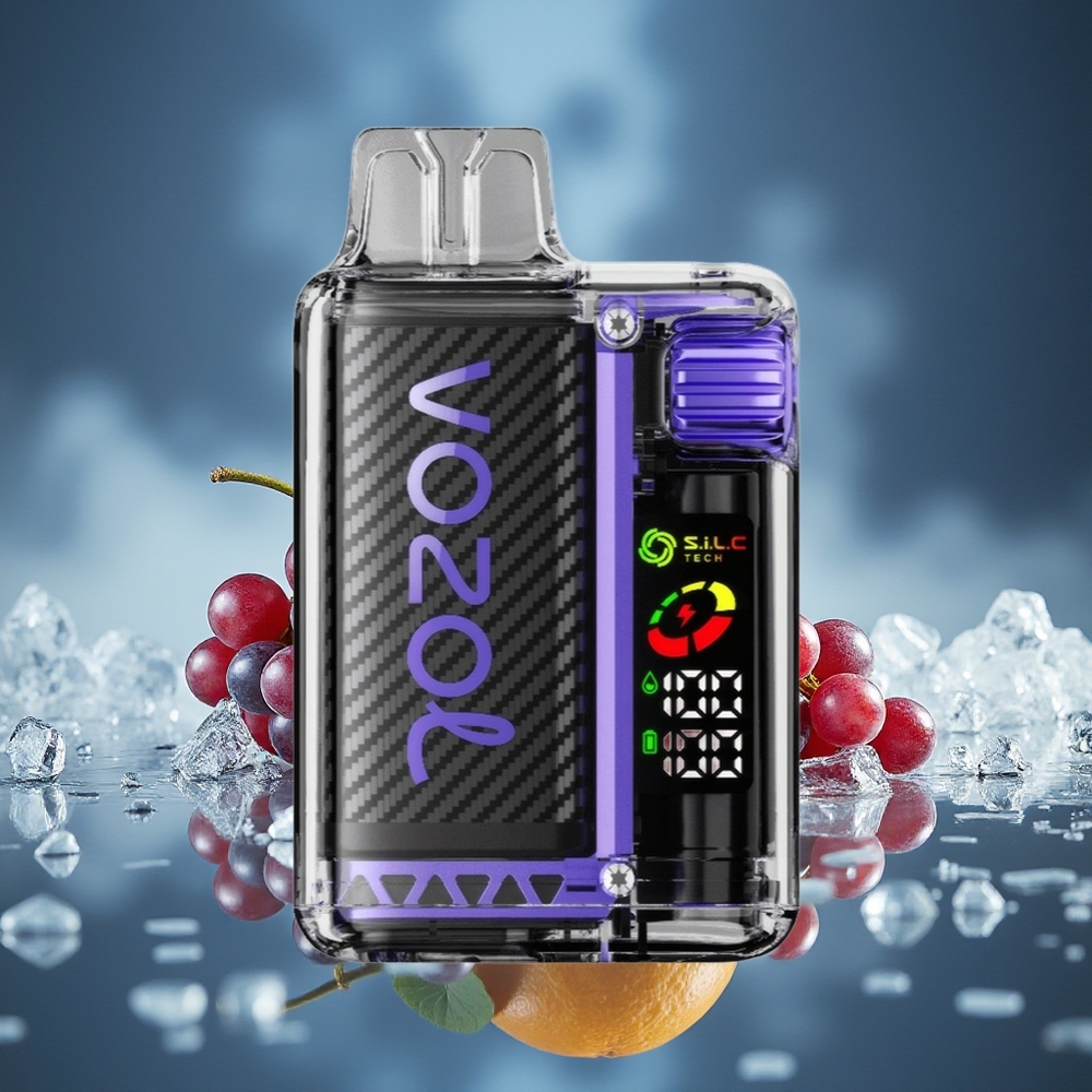 VOZOL Vista 20000 Puffs Vape Hielo Uva Pantalla OLED Batería Recargable