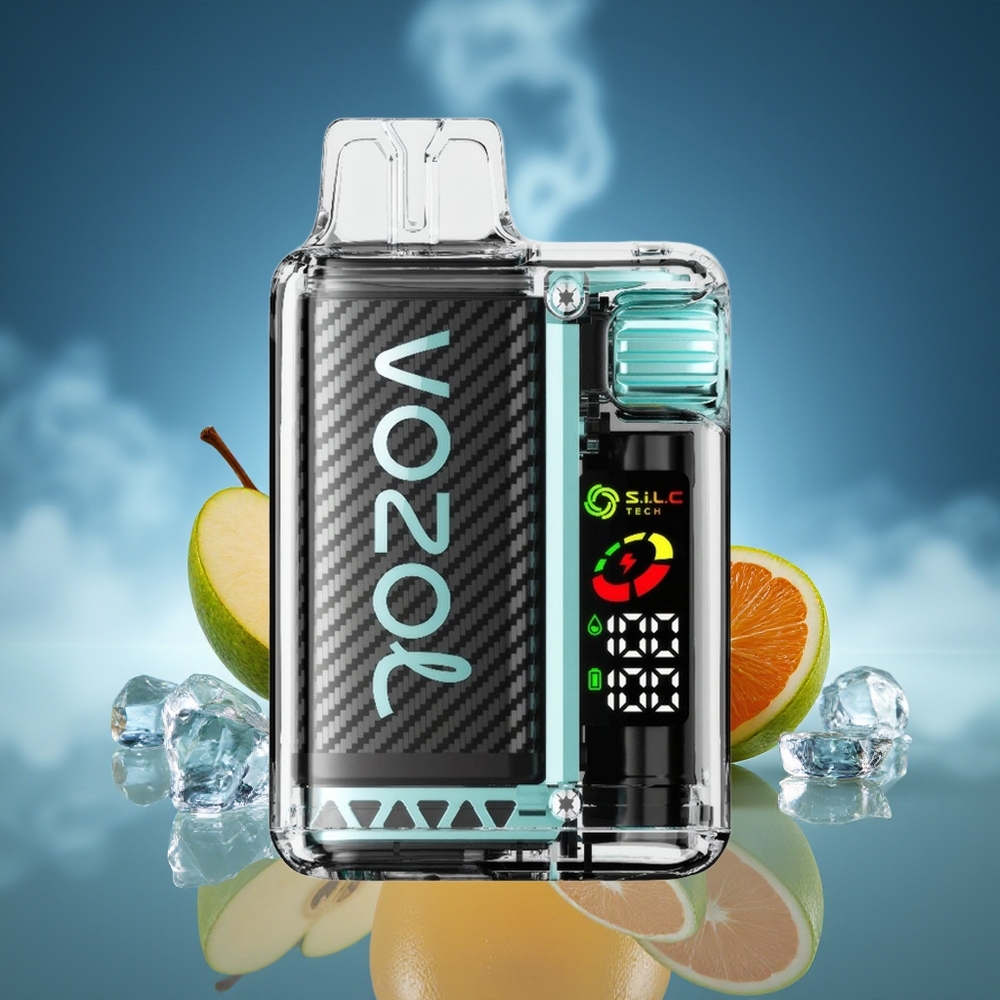 VOZOL Vista 20000 Puffs Vape Manzana Ácida Hielo Pantalla OLED Batería Recargable
